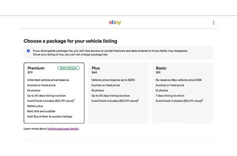 how much to list a car on ebay